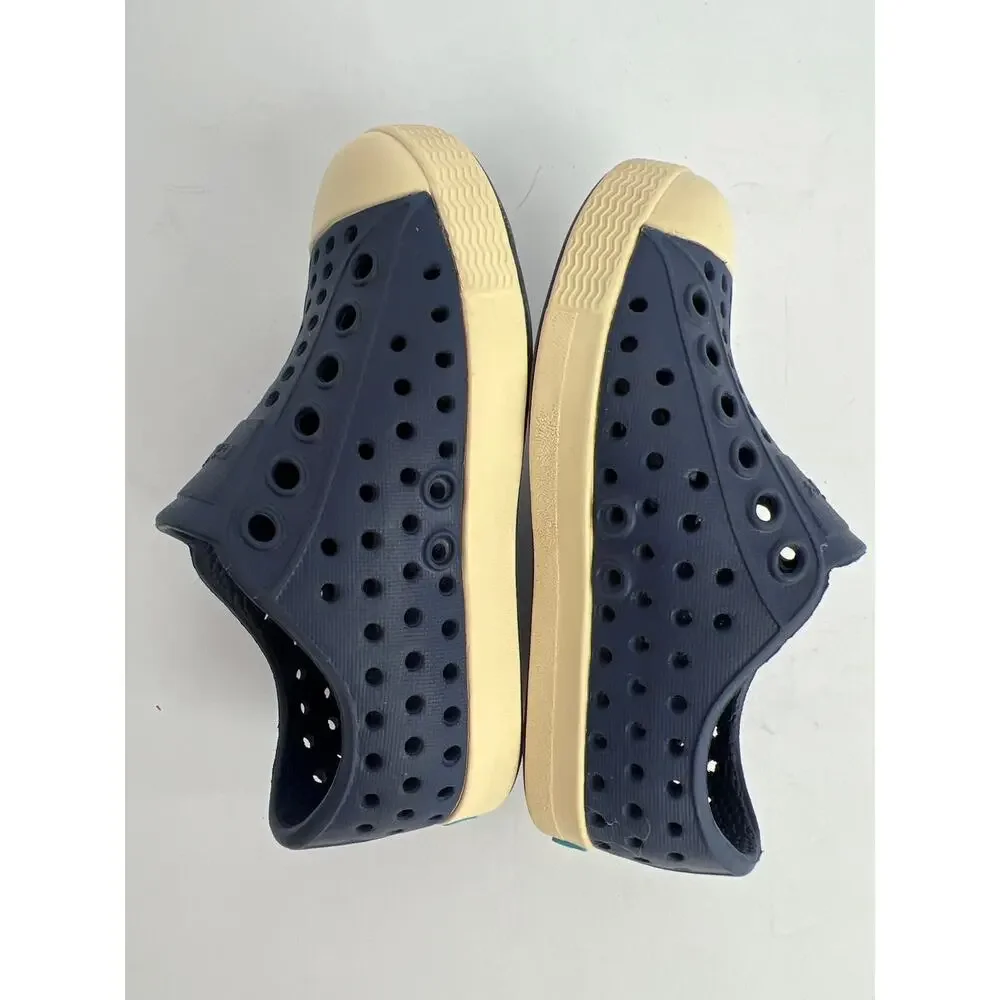 Native Jefferson Navy Blue Waterproof Slip On Kids Shoes Size C5